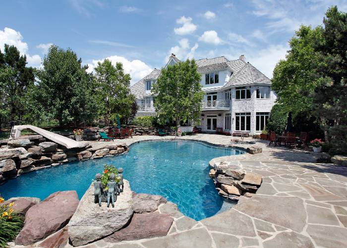 A stamped pool deck in Baton Rouge.